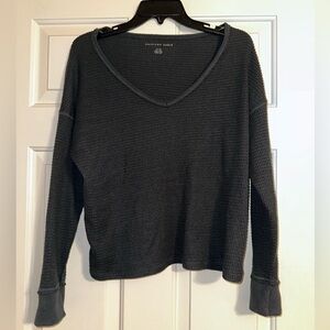 American Eagle Outfitters Charcoal Knit Top